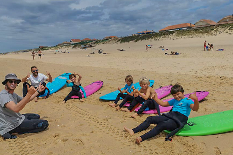 camping surf landes